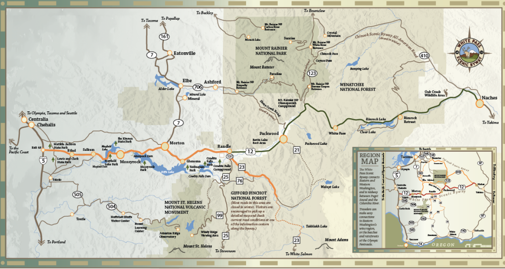 Mount Adams Routes Mount Adams - White Pass Scenic Byway